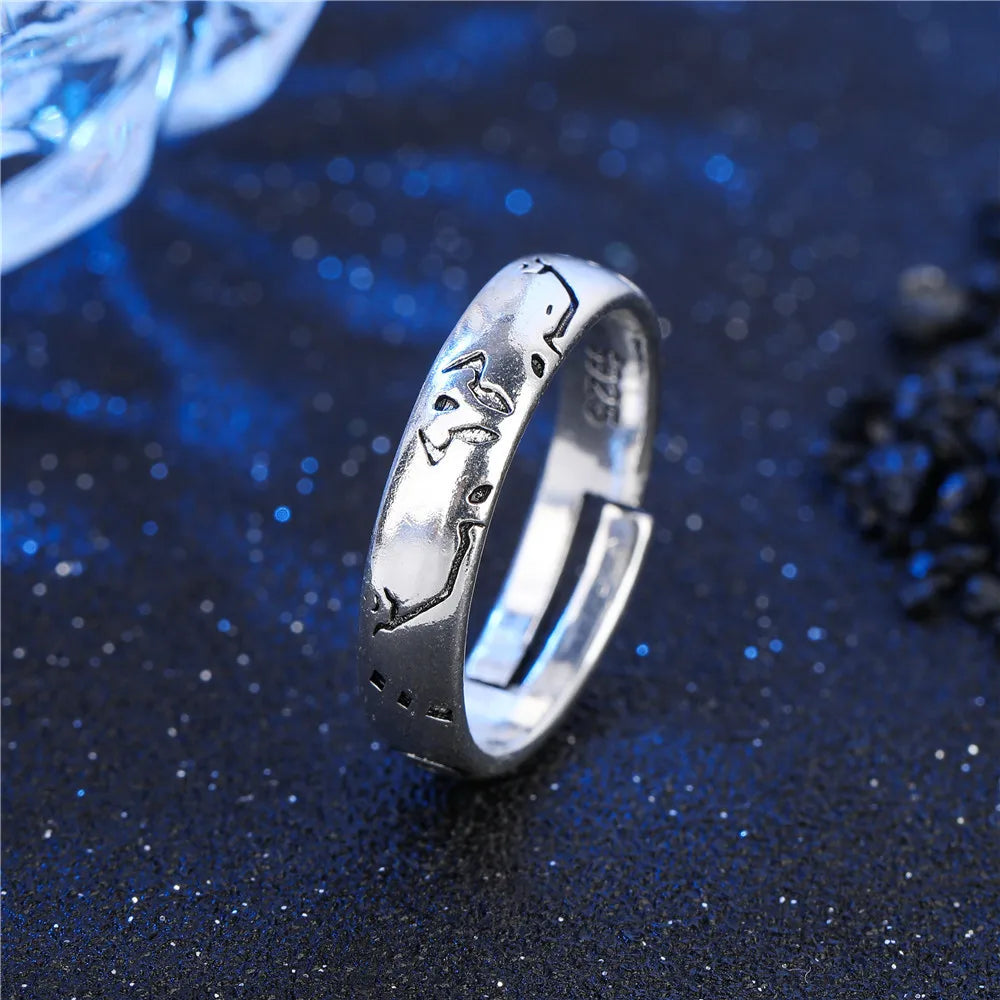 Anime Darling In The Franxx Ring HIRO ZERO TWO Cosplay Adjustable Unisex Couple Lover Rings Jewelry Gift Cosplay Props Accessory