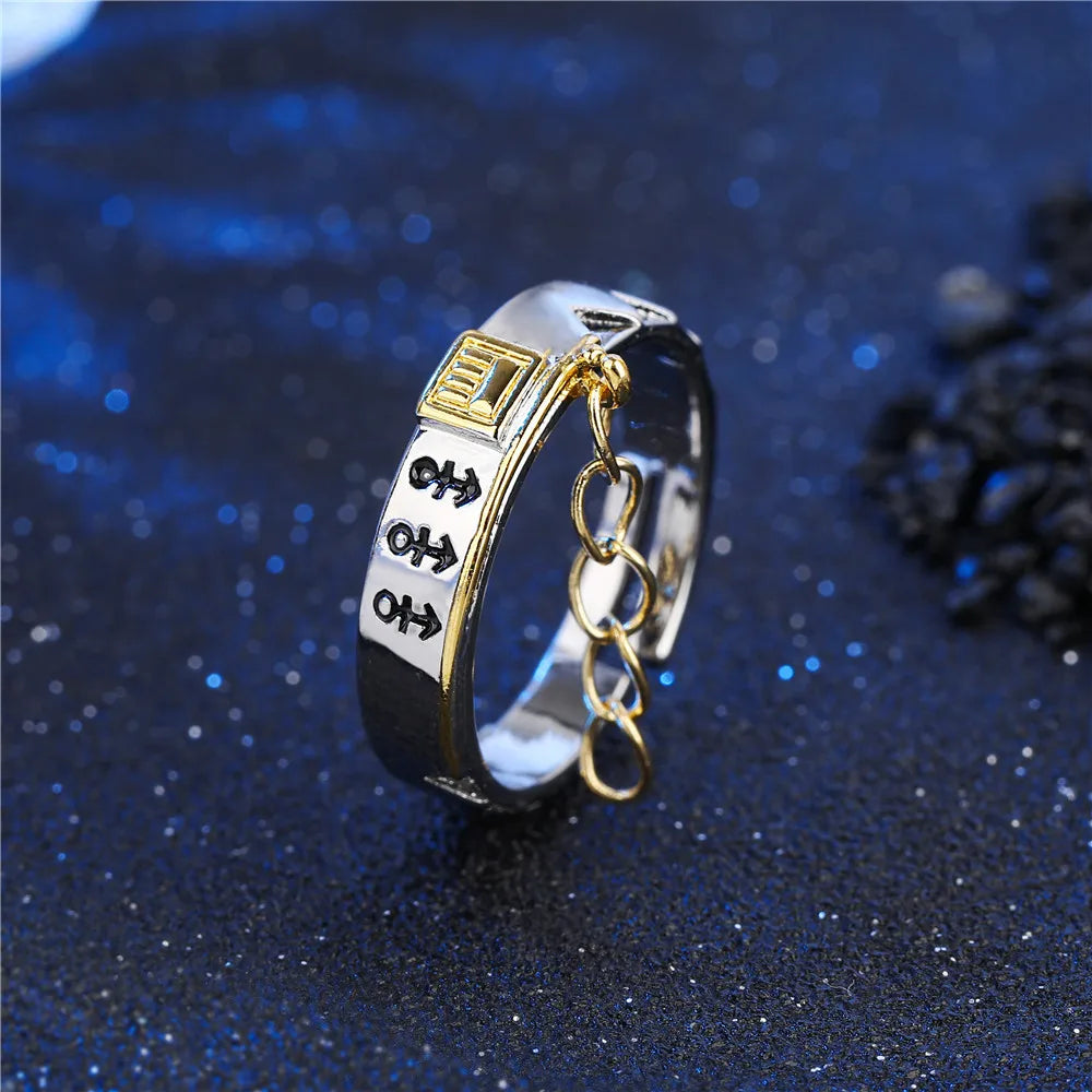 Anime Darling In The Franxx Ring HIRO ZERO TWO Cosplay Adjustable Unisex Couple Lover Rings Jewelry Gift Cosplay Props Accessory