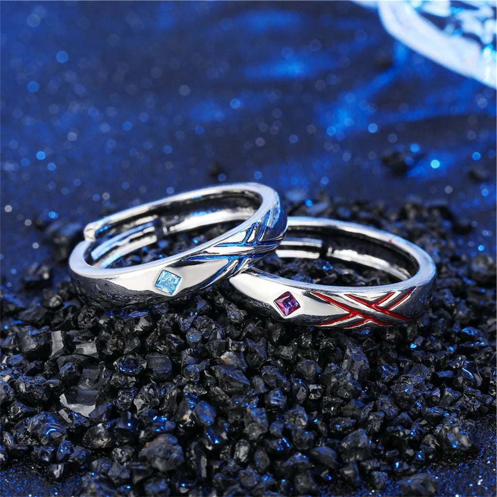 Anime Darling In The Franxx Ring HIRO ZERO TWO Cosplay Adjustable Unisex Couple Lover Rings Jewelry Gift Cosplay Props Accessory