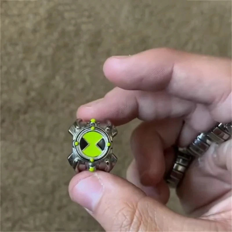 Anime Ben 10 Omnitrix Cosplay Ring Punk Hip Hop Trendy Personality Finger Rings Jewelry Unisex Accessories